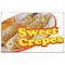 Signmission Sweet Crepes Banner Concession Stand Food Truck Single Sided B-60 Sweet Crepes19 - alternate 1